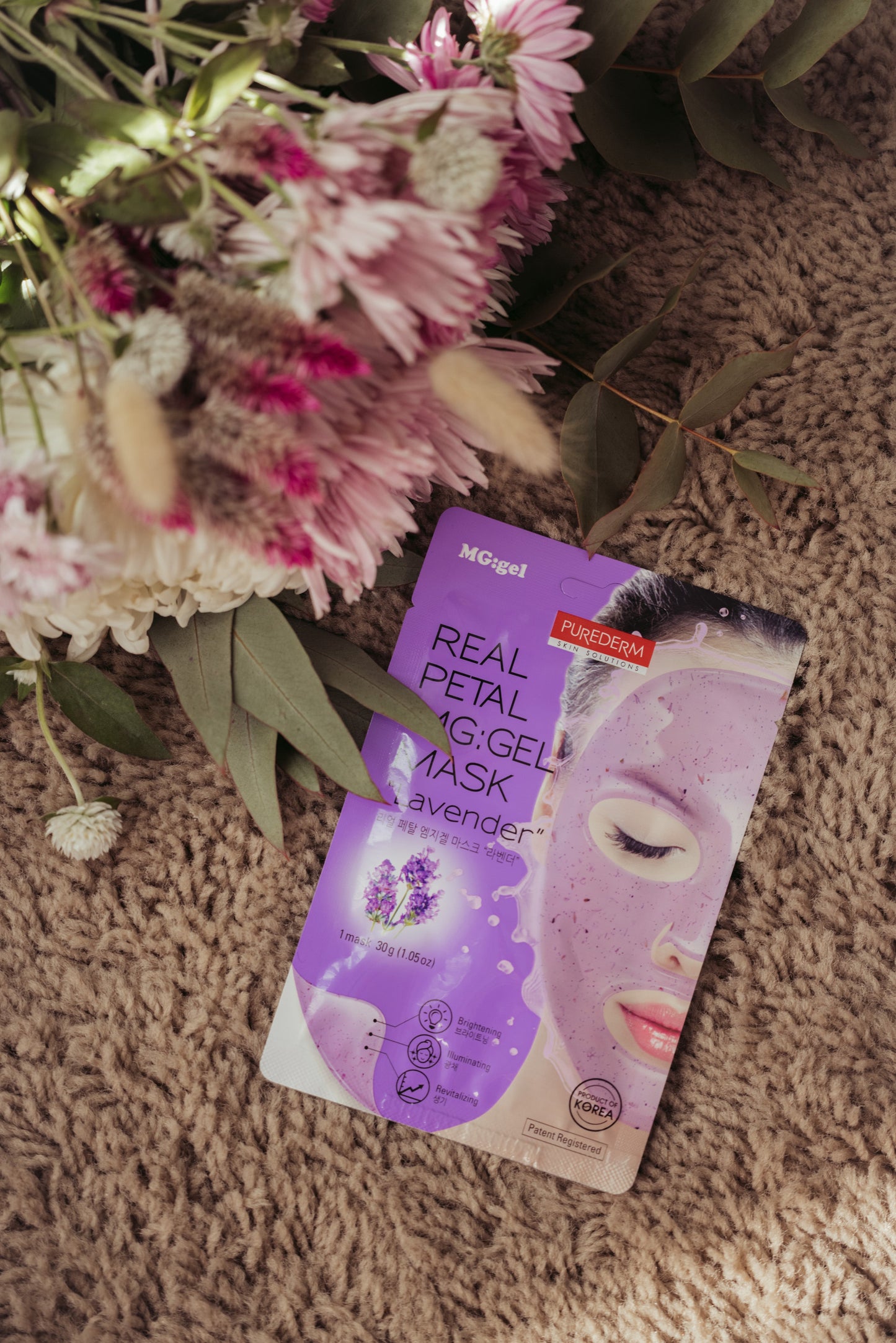 Mascarilla Con Pétalos reales de Lavanda