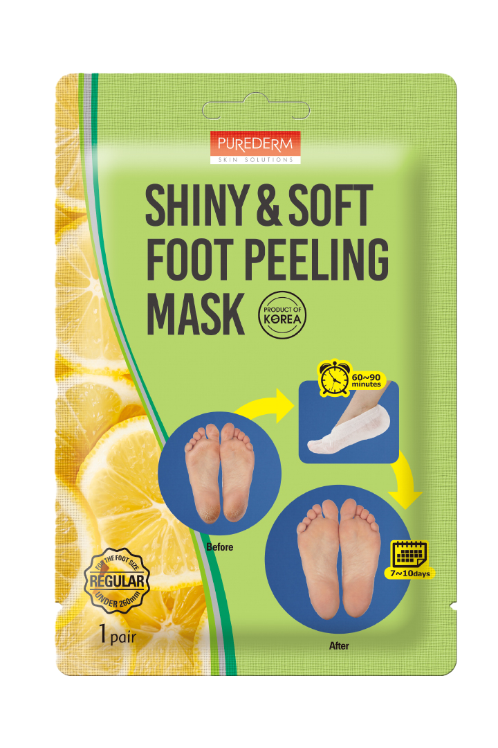 Shiny & soft peeling foot mask